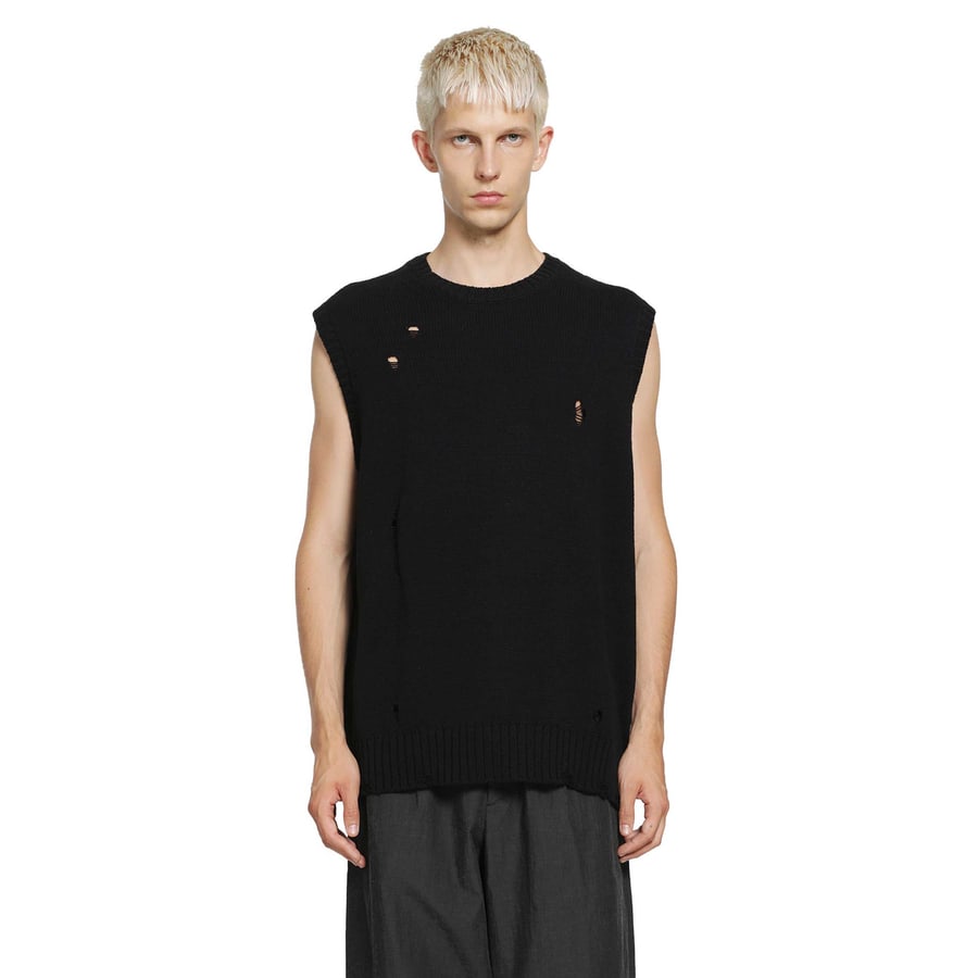 UNDERCOVER Distressed Knitted Vest, view 7