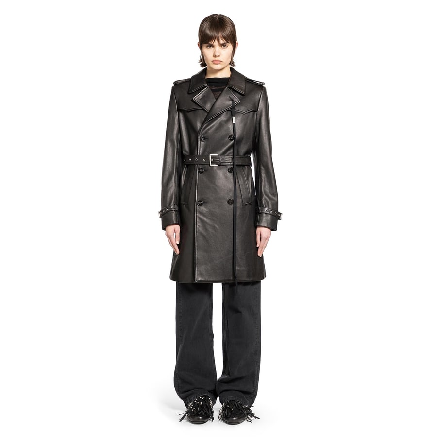 Ann Demeulemeester Eda Fitted Double Breasted Coat, view 6