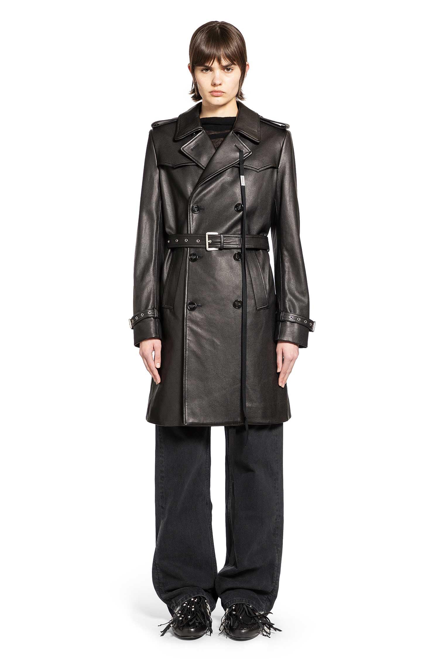 Ann Demeulemeester Eda Fitted Double Breasted Coat, view 2