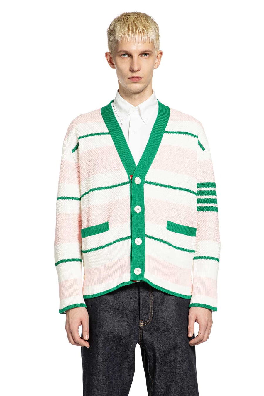 Thom Browne Striped Cardigan, view 2