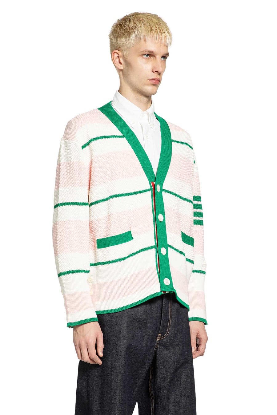 Thom Browne Striped Cardigan, view 3