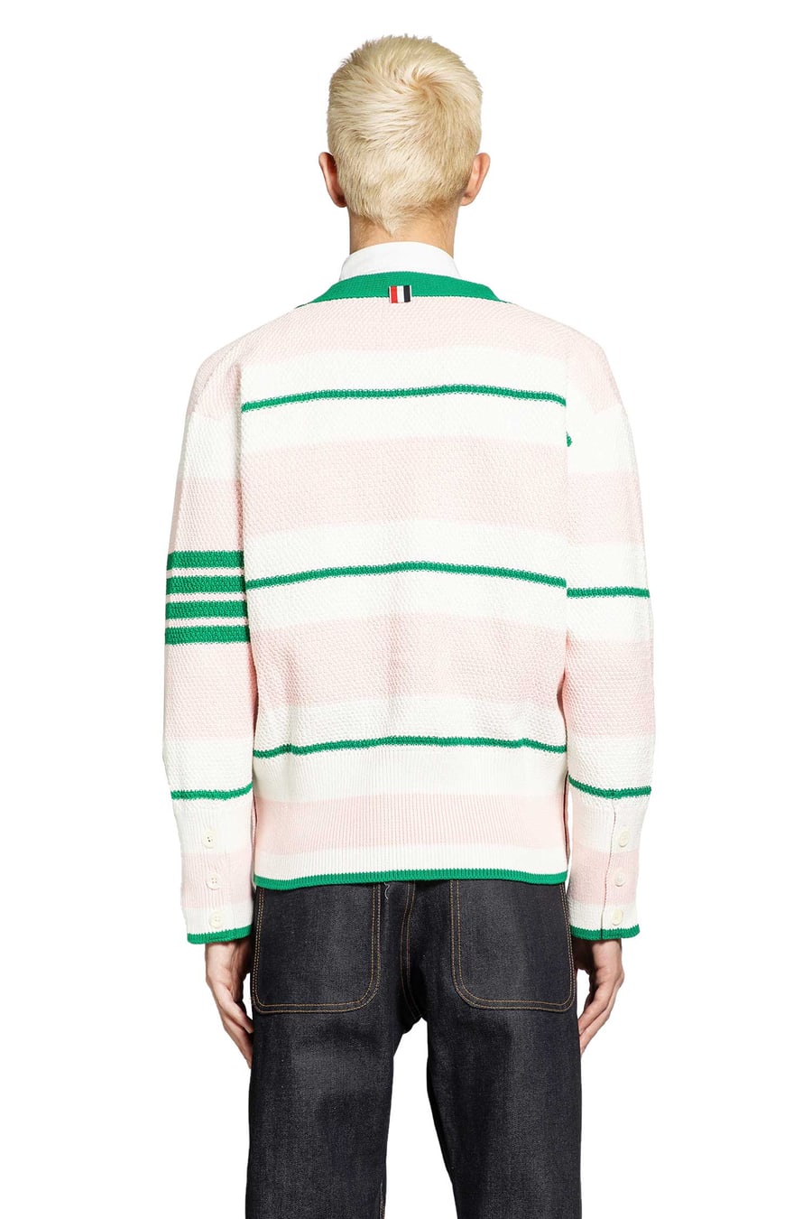Thom Browne Striped Cardigan, view 4