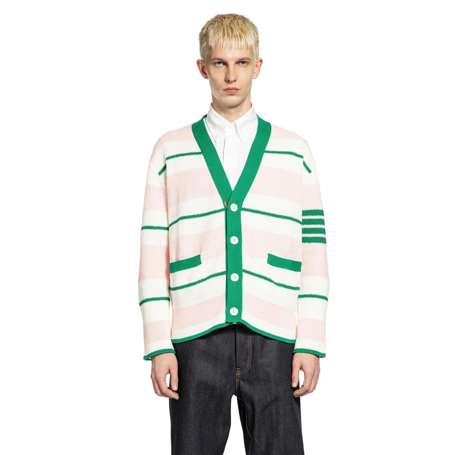 Thom Browne Striped Cardigan, view 7