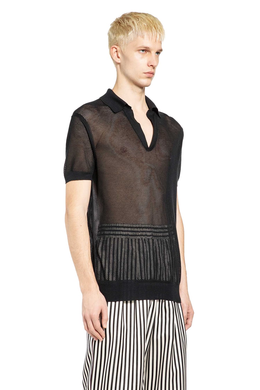 Tom Ford Cotton Silk Mesh Polo, view 3