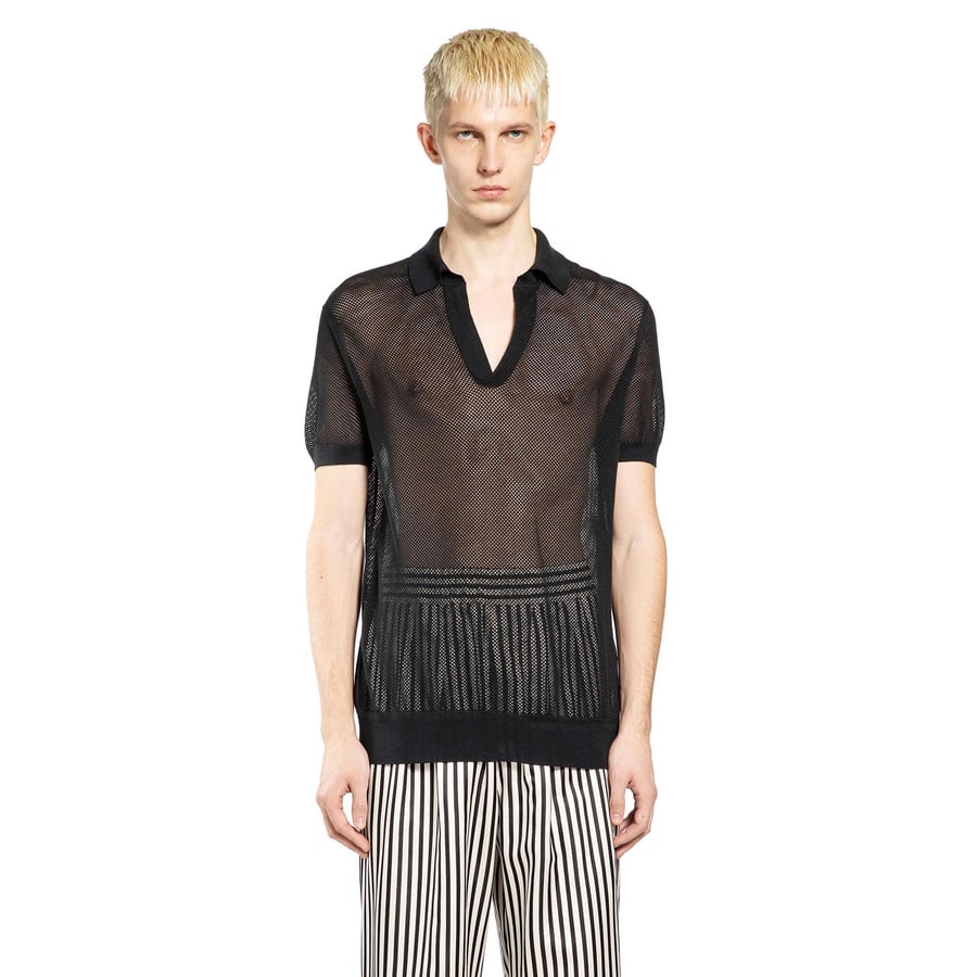 Tom Ford Cotton Silk Mesh Polo, view 7