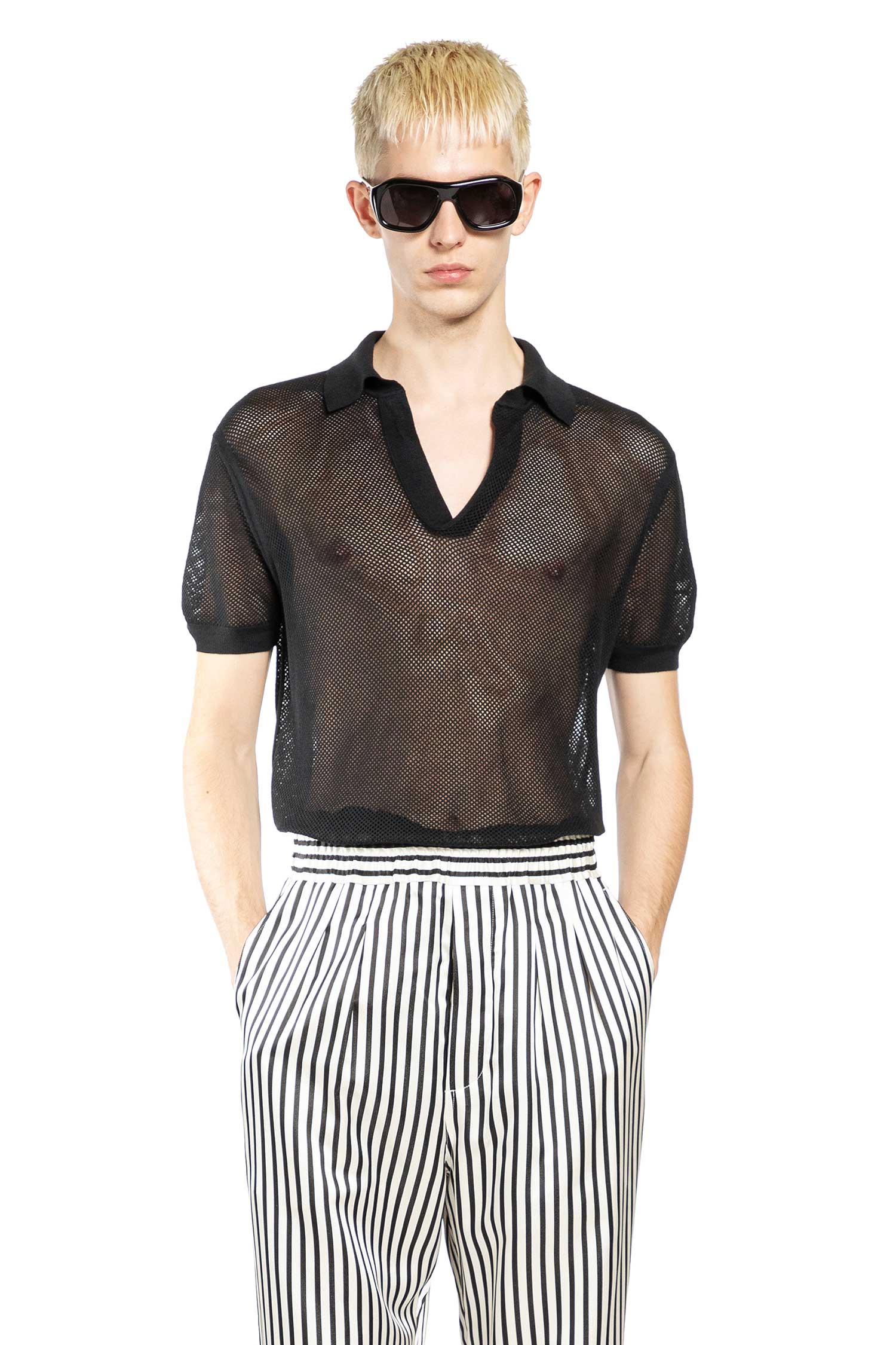 Tom Ford Cotton Silk Mesh Polo