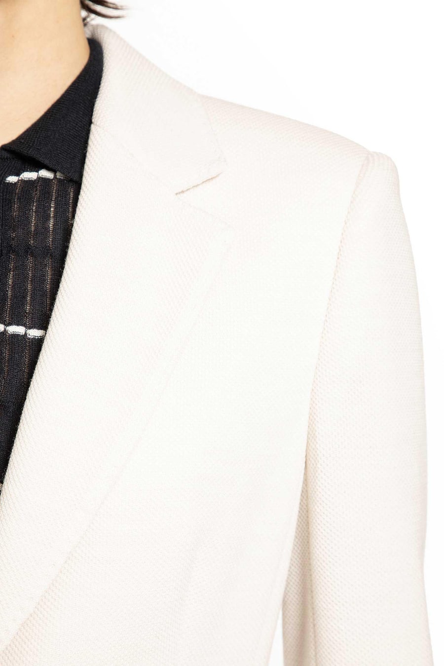 Max Mara Single-breasted Wool Piqué Blazer, view 5