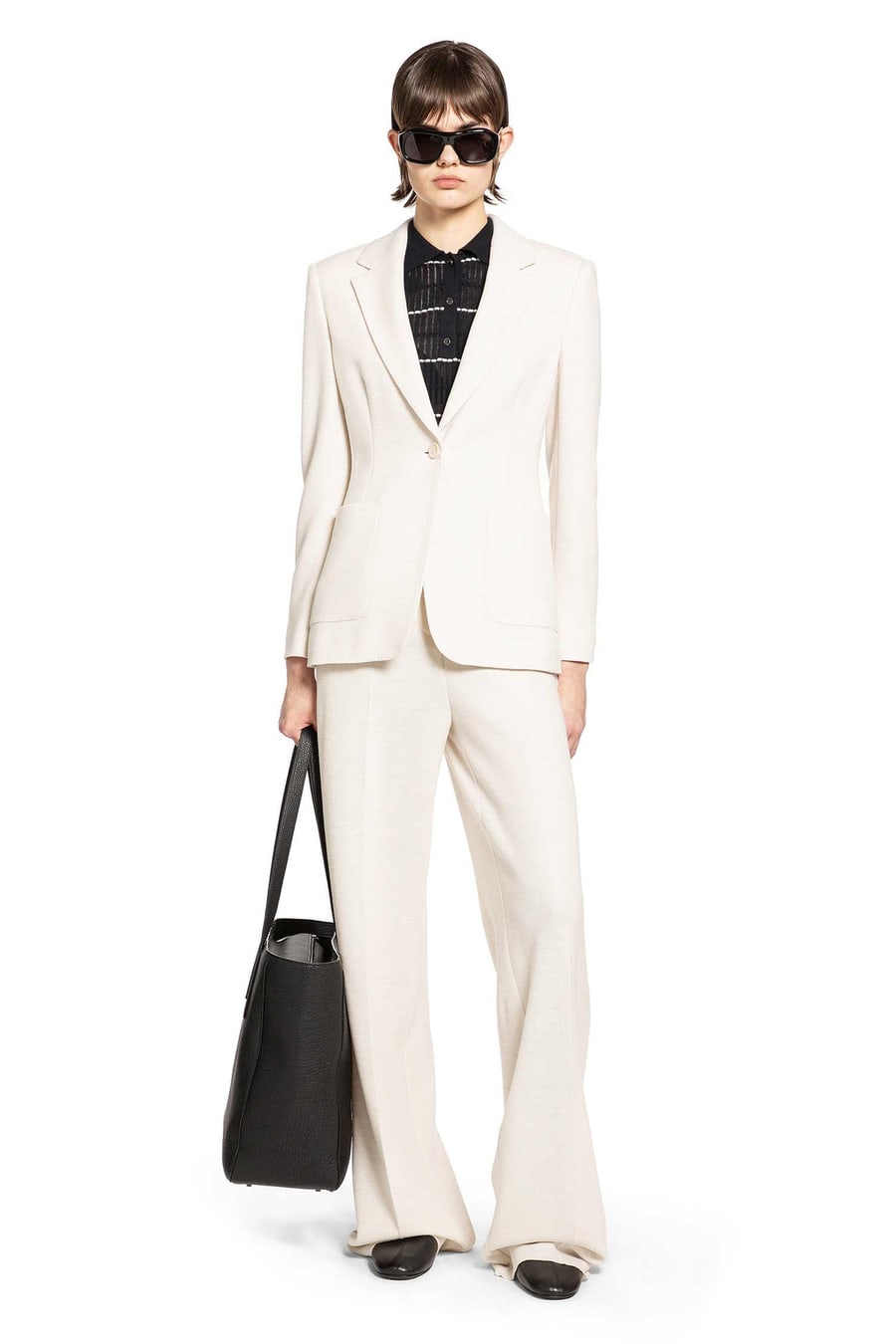 Max Mara Single-breasted Wool Piqué Blazer, view 6