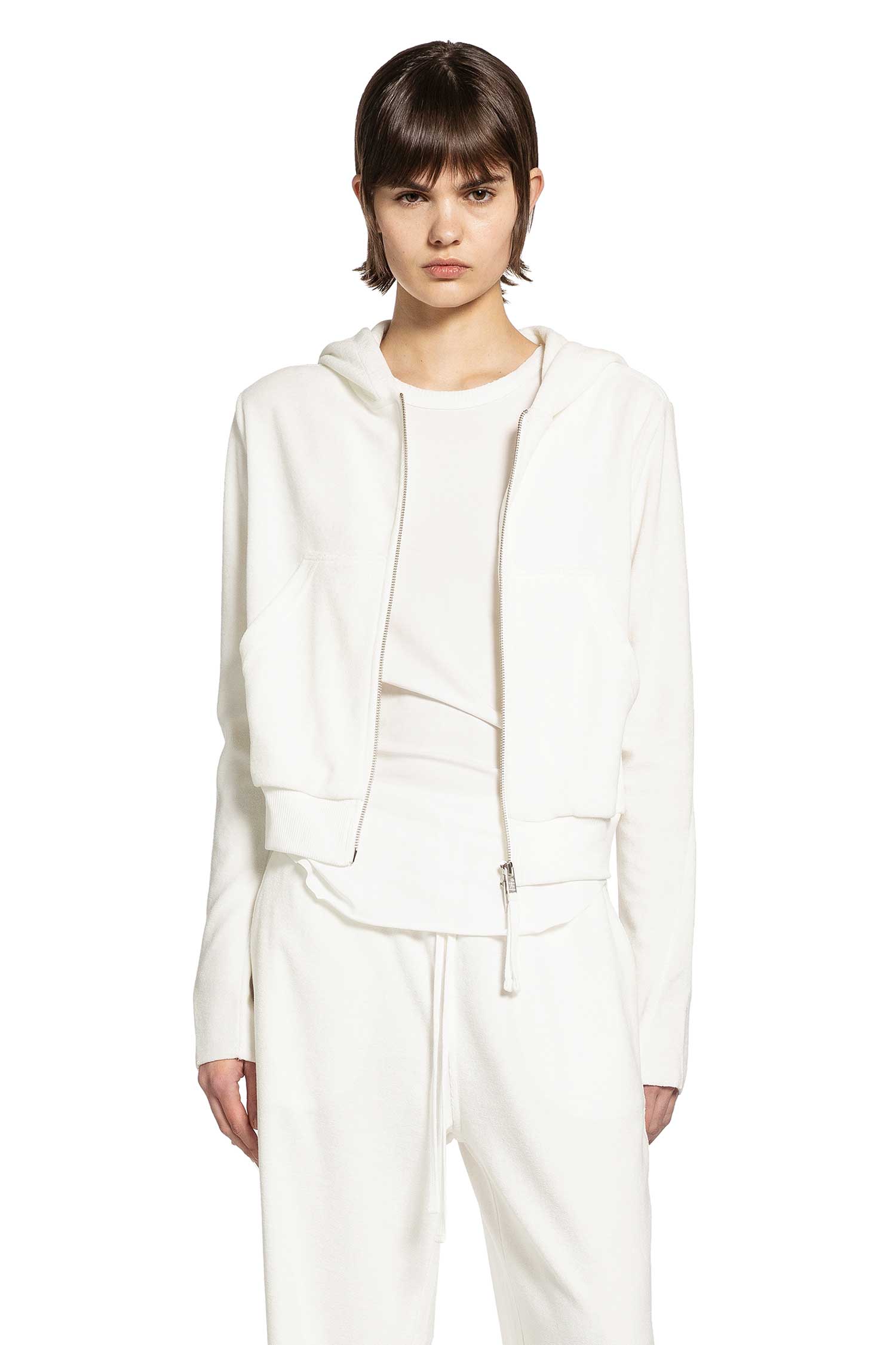 THOM KROM Hooded Terry Sweatjacket