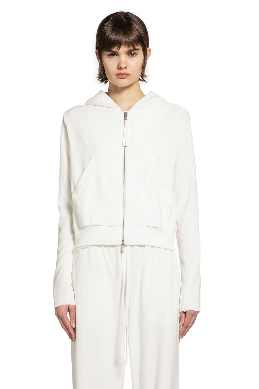 THOM KROM Hooded Terry Sweatjacket, view 2