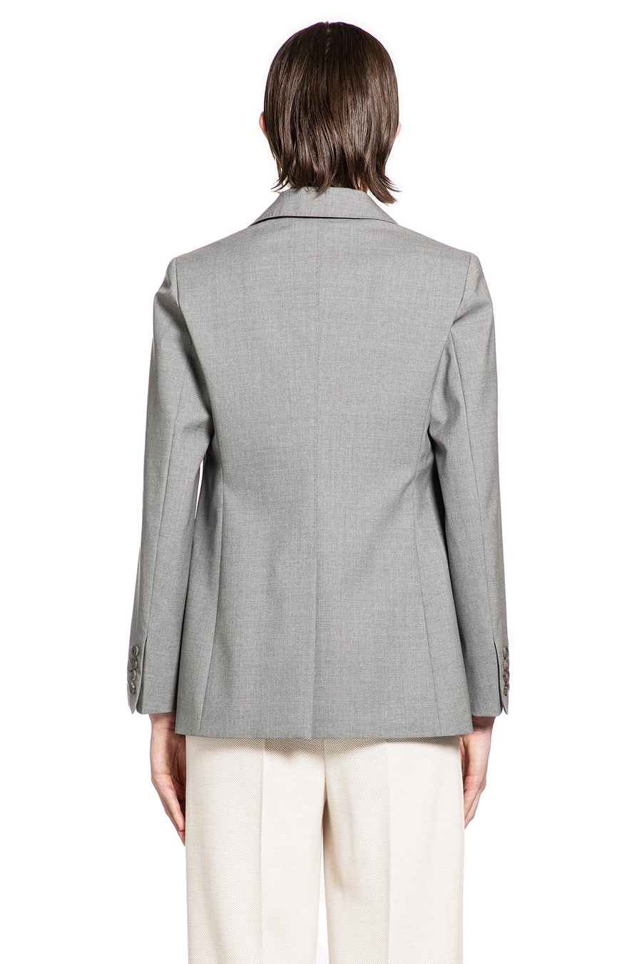 Max Mara Single-breasted Wollen Cloth Blazer, view 3