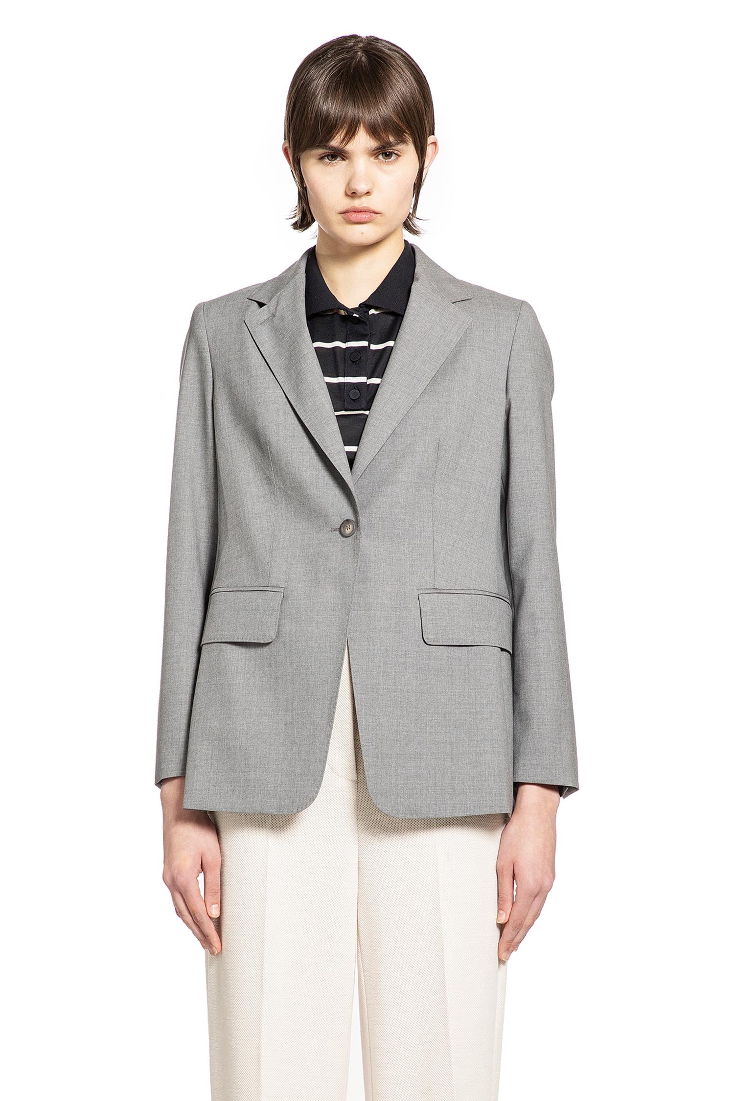 Max Mara Single-breasted Wollen Cloth Blazer