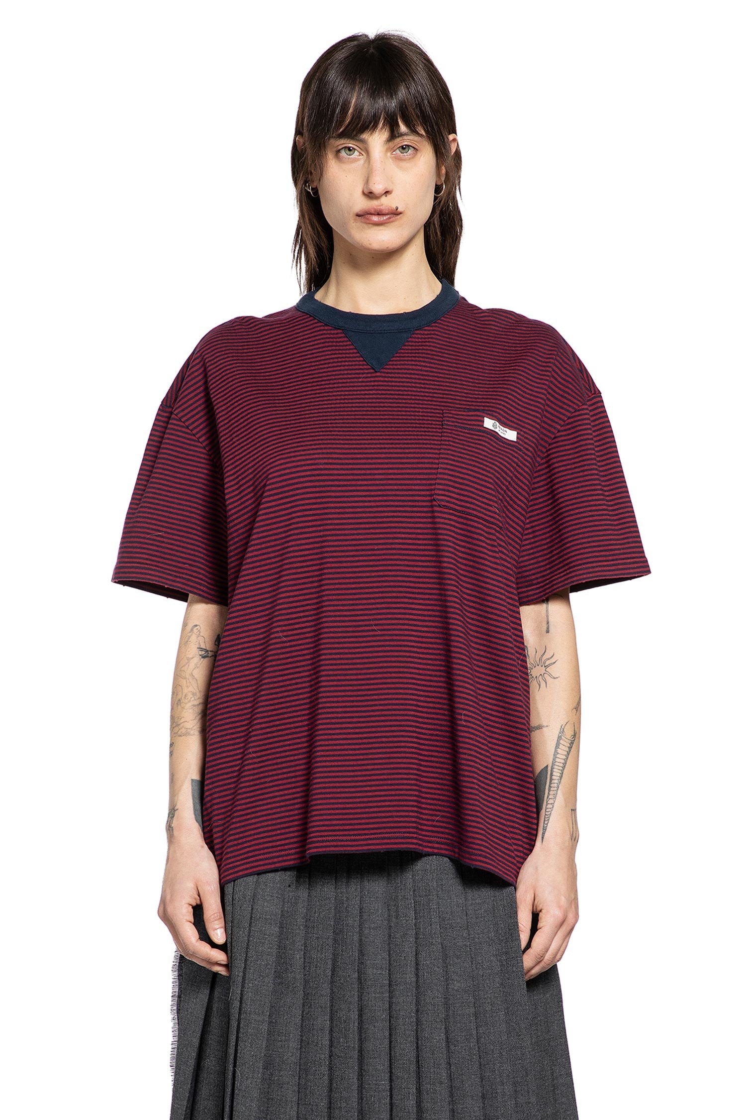 Prada Oversized Striped Jersey T-Shirt