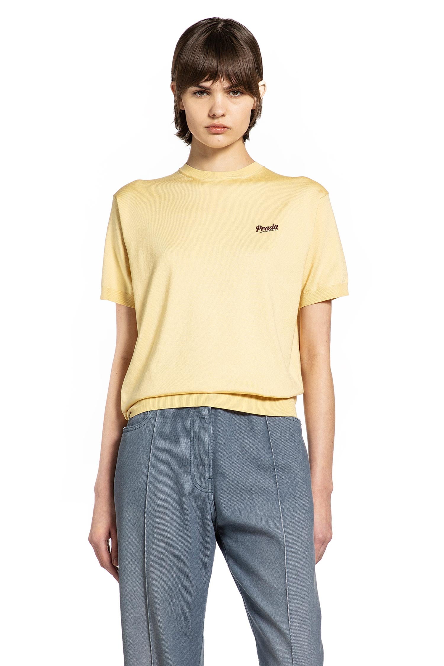 Prada Ribbed Crewneck Knit