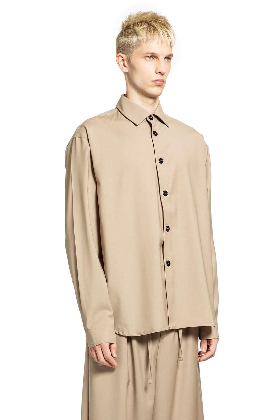 ROSE BURRITO Wool Overshirt, view 3