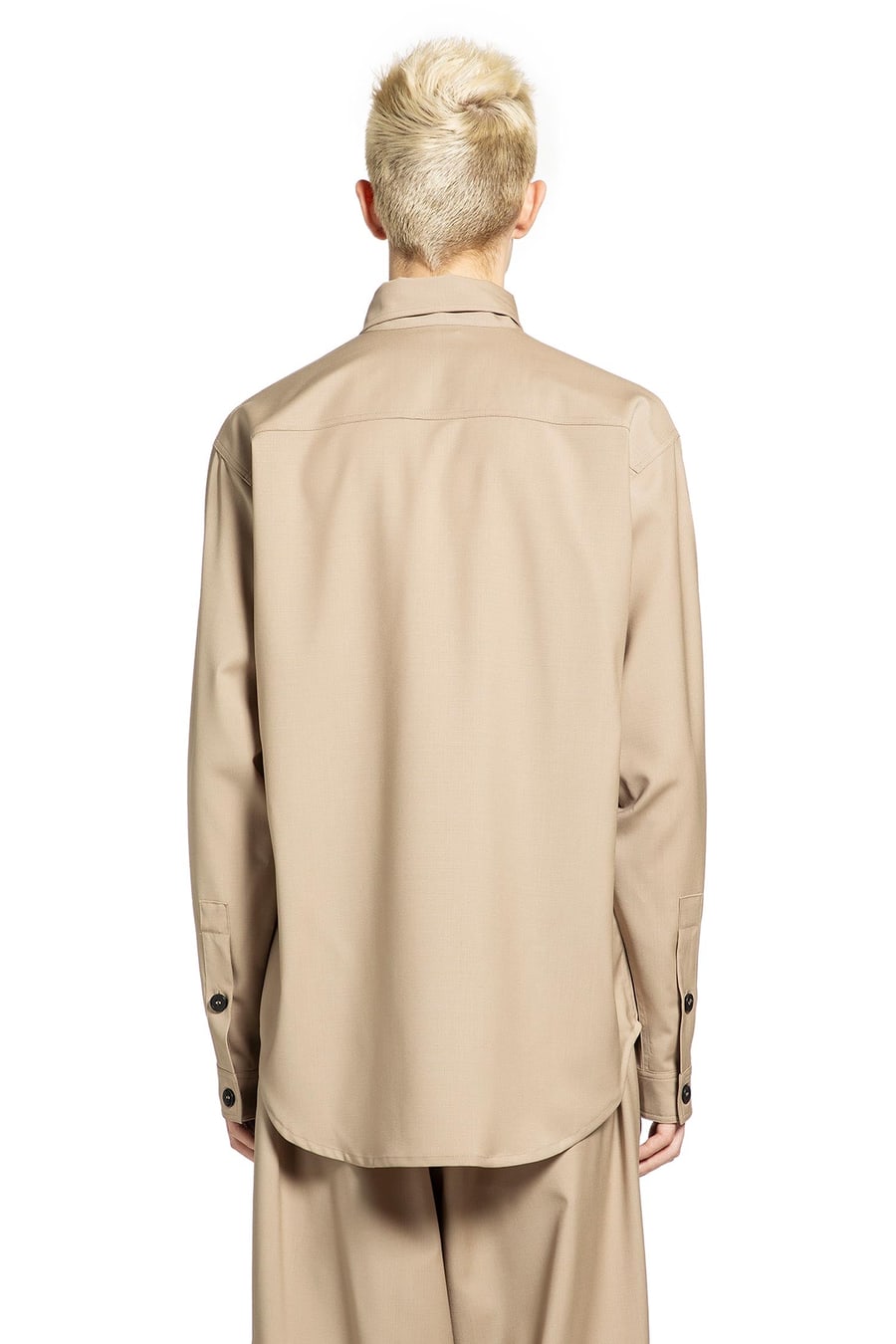 ROSE BURRITO Wool Overshirt, view 4
