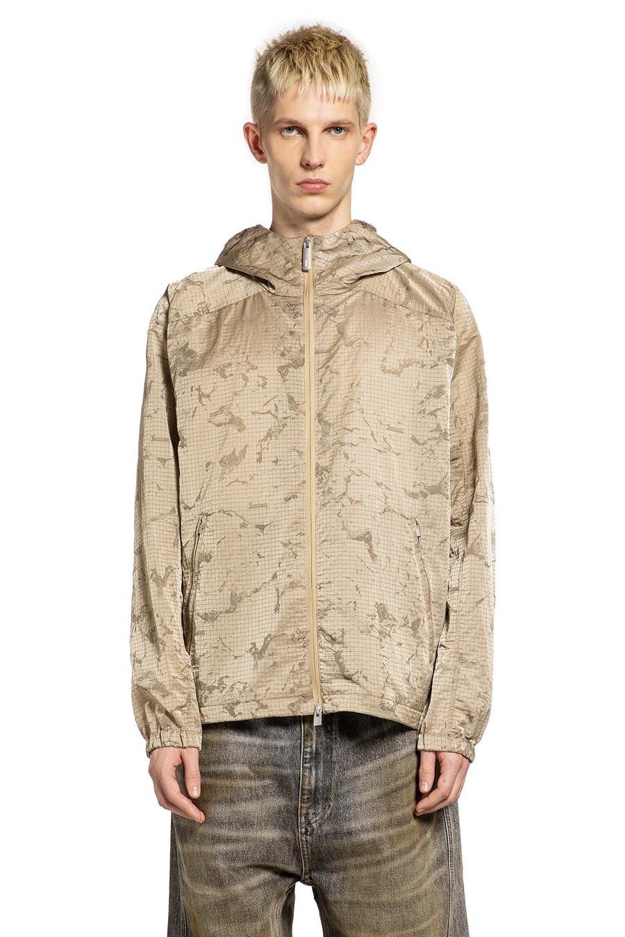LAMINAR Printed Nylon Ripstop Windbreaker, view 2