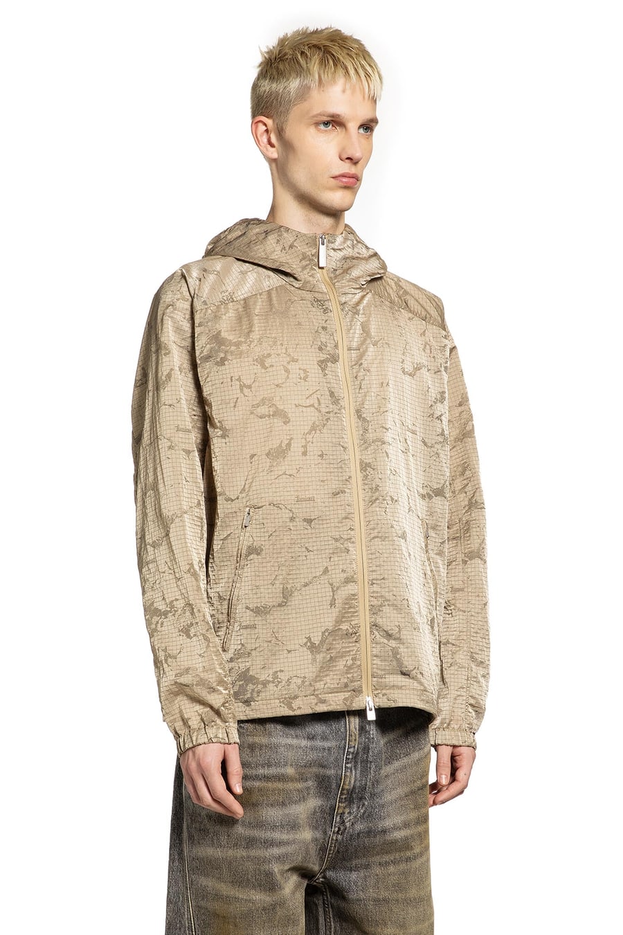 LAMINAR Printed Nylon Ripstop Windbreaker, view 3