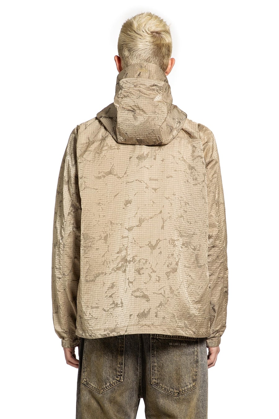 LAMINAR Printed Nylon Ripstop Windbreaker, view 4