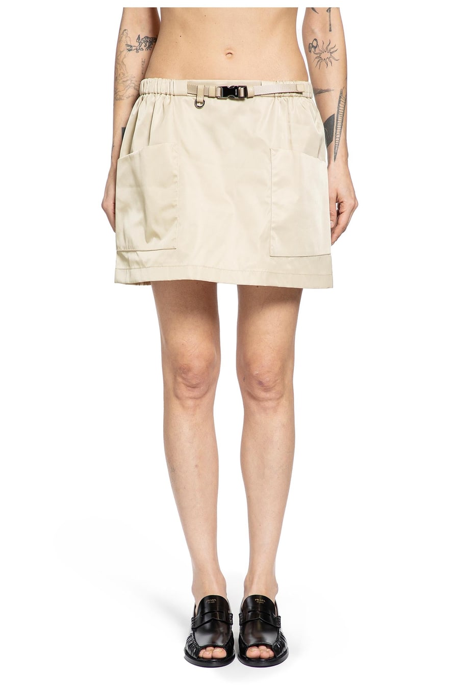 Prada Re-Nylon Mini Skirt, view 2