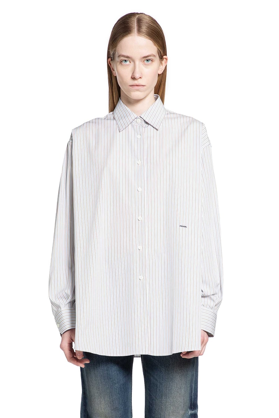 Prada Striped Cotton Shirt, view 2