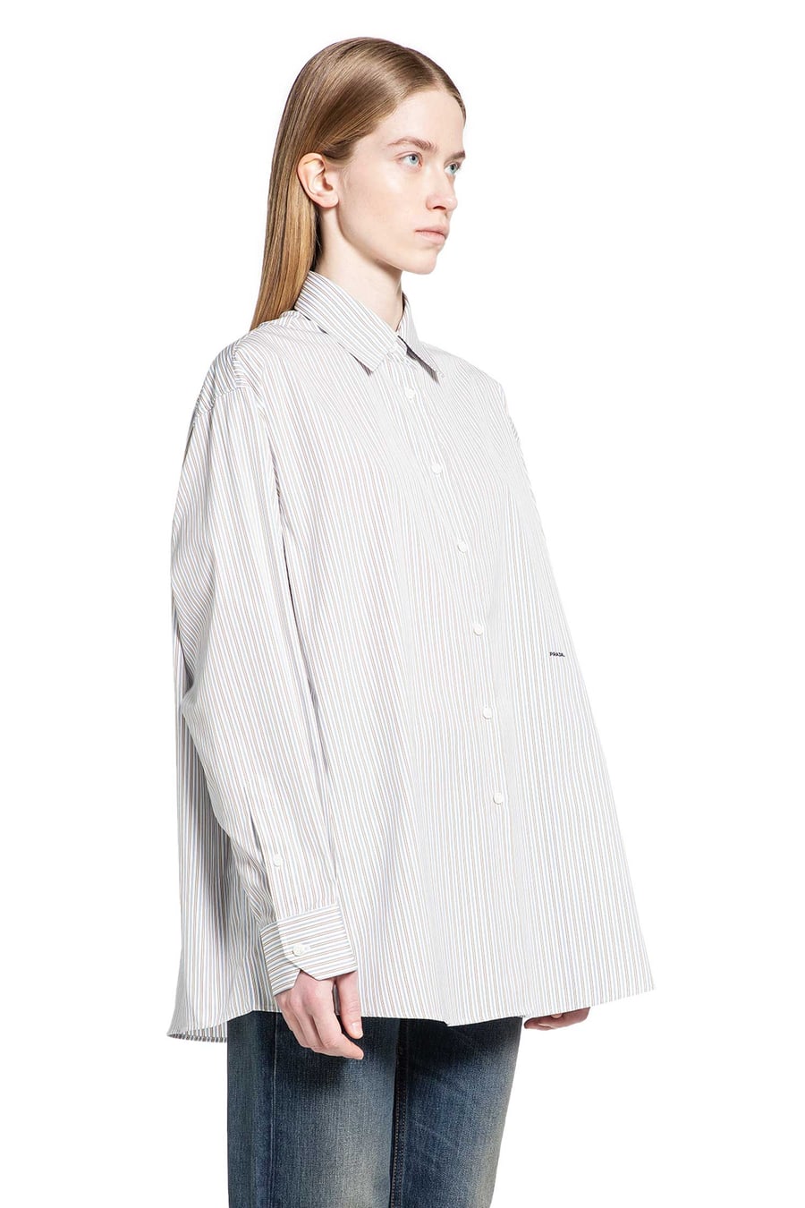 Prada Striped Cotton Shirt, view 3