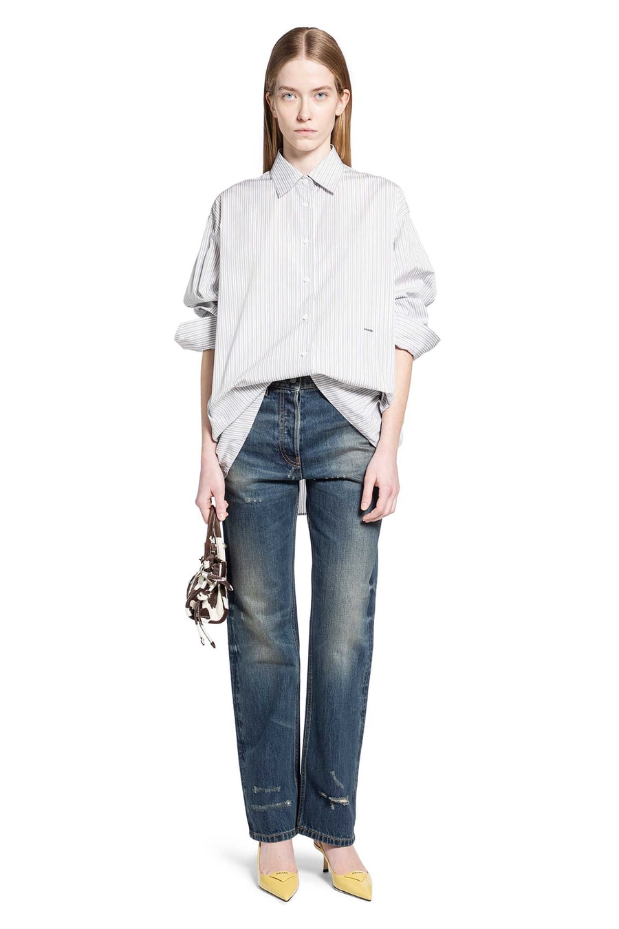 Prada Striped Cotton Shirt, view 5