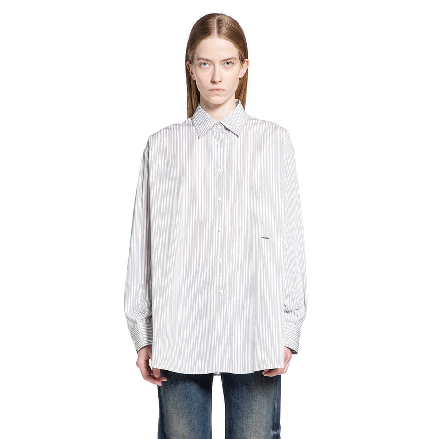 Prada Striped Cotton Shirt, view 6