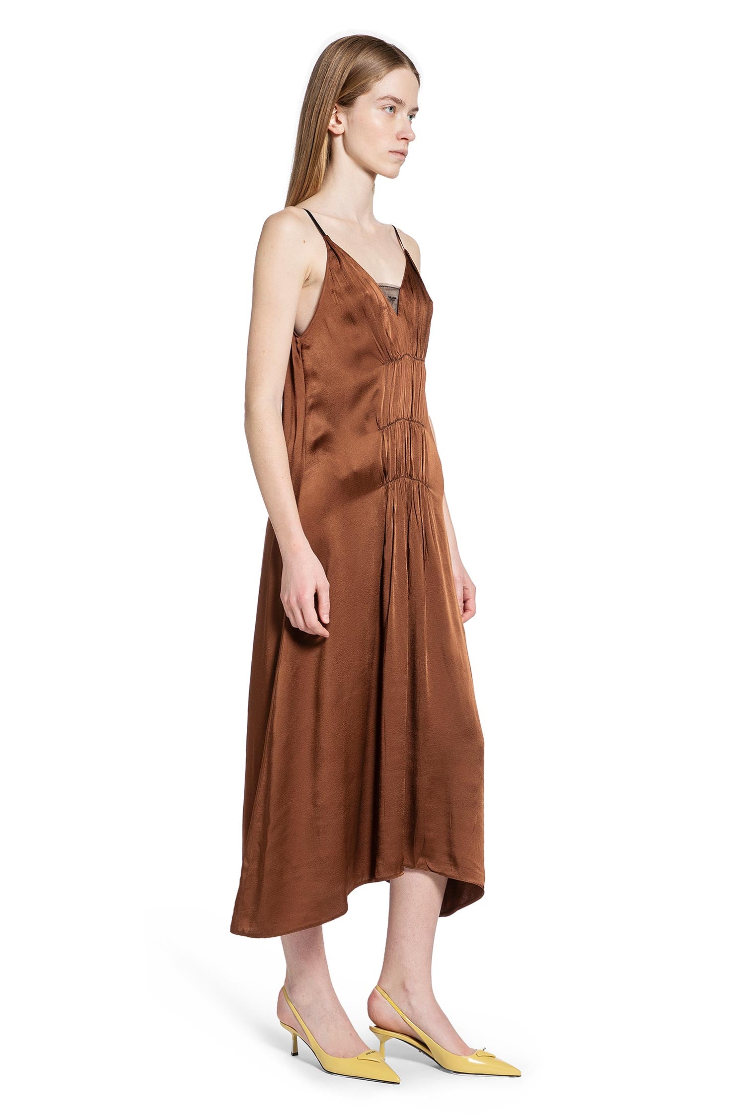Prada Crepe Satin Dress, view 2