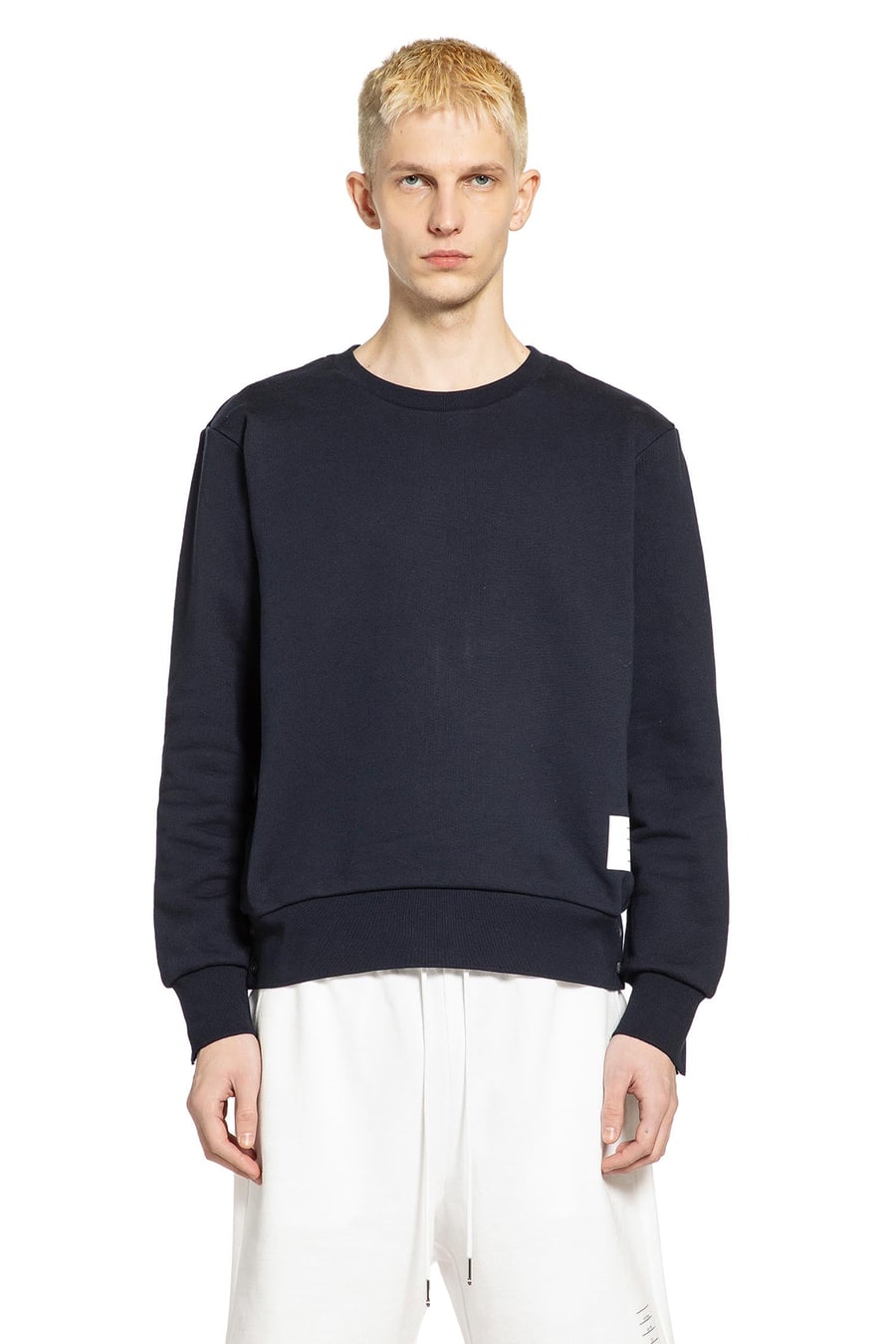 Thom Browne Classic Loopback RWB Sweatshirt, view 2