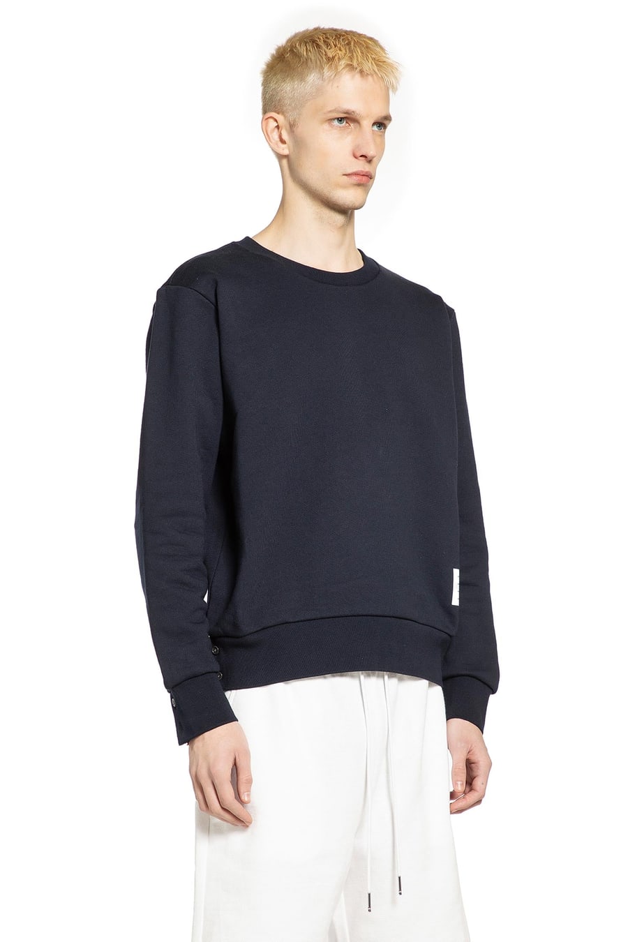 Thom Browne Classic Loopback RWB Sweatshirt, view 3