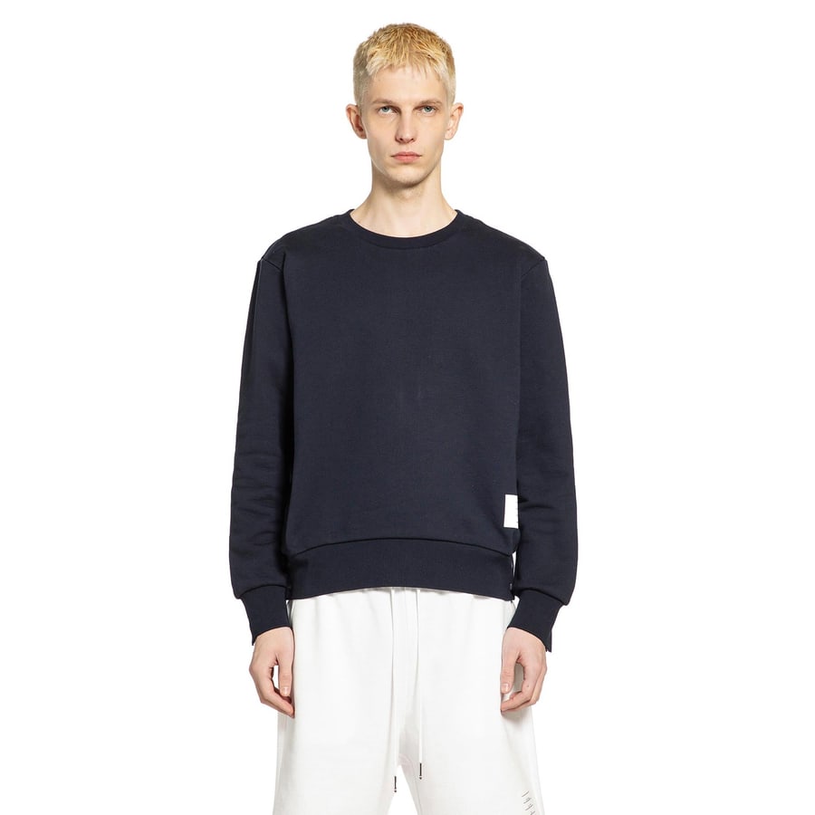 Thom Browne Classic Loopback RWB Sweatshirt, view 6