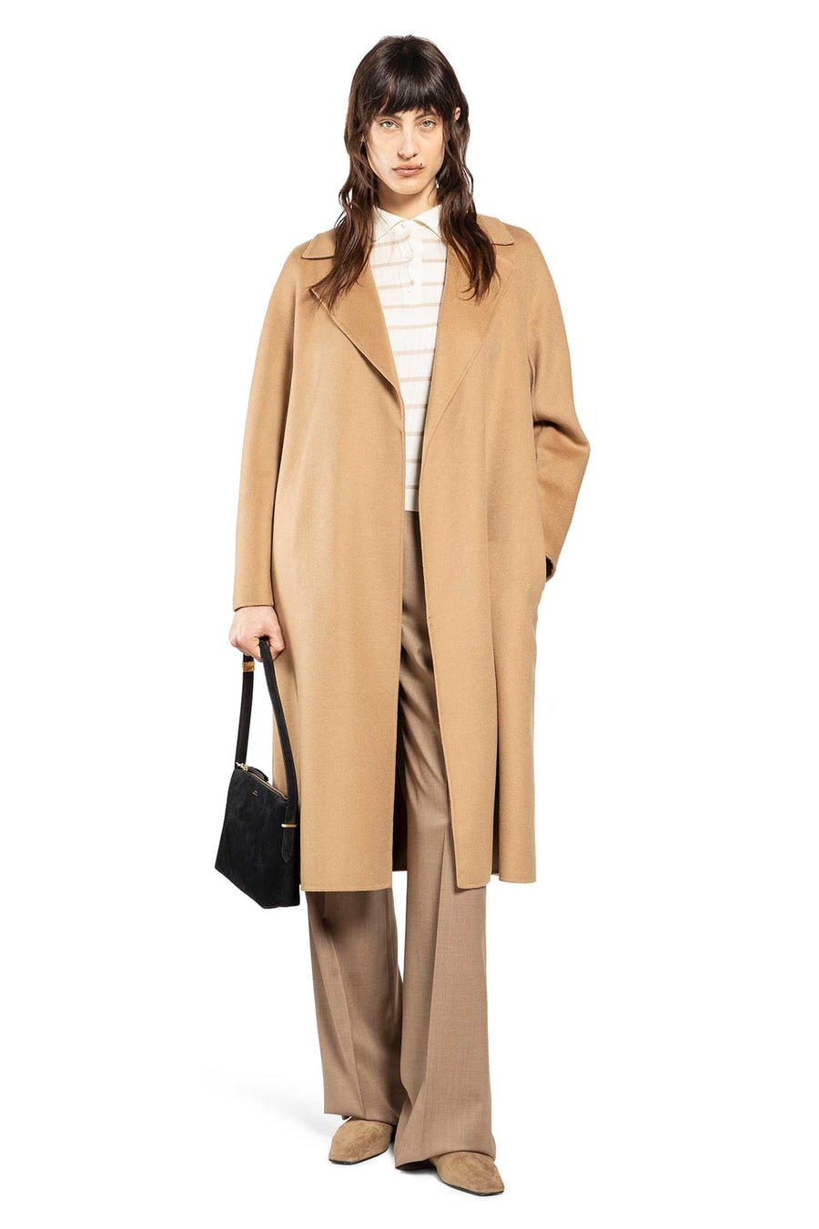 Max Mara Striped Cashmere Silk Polo, view 4