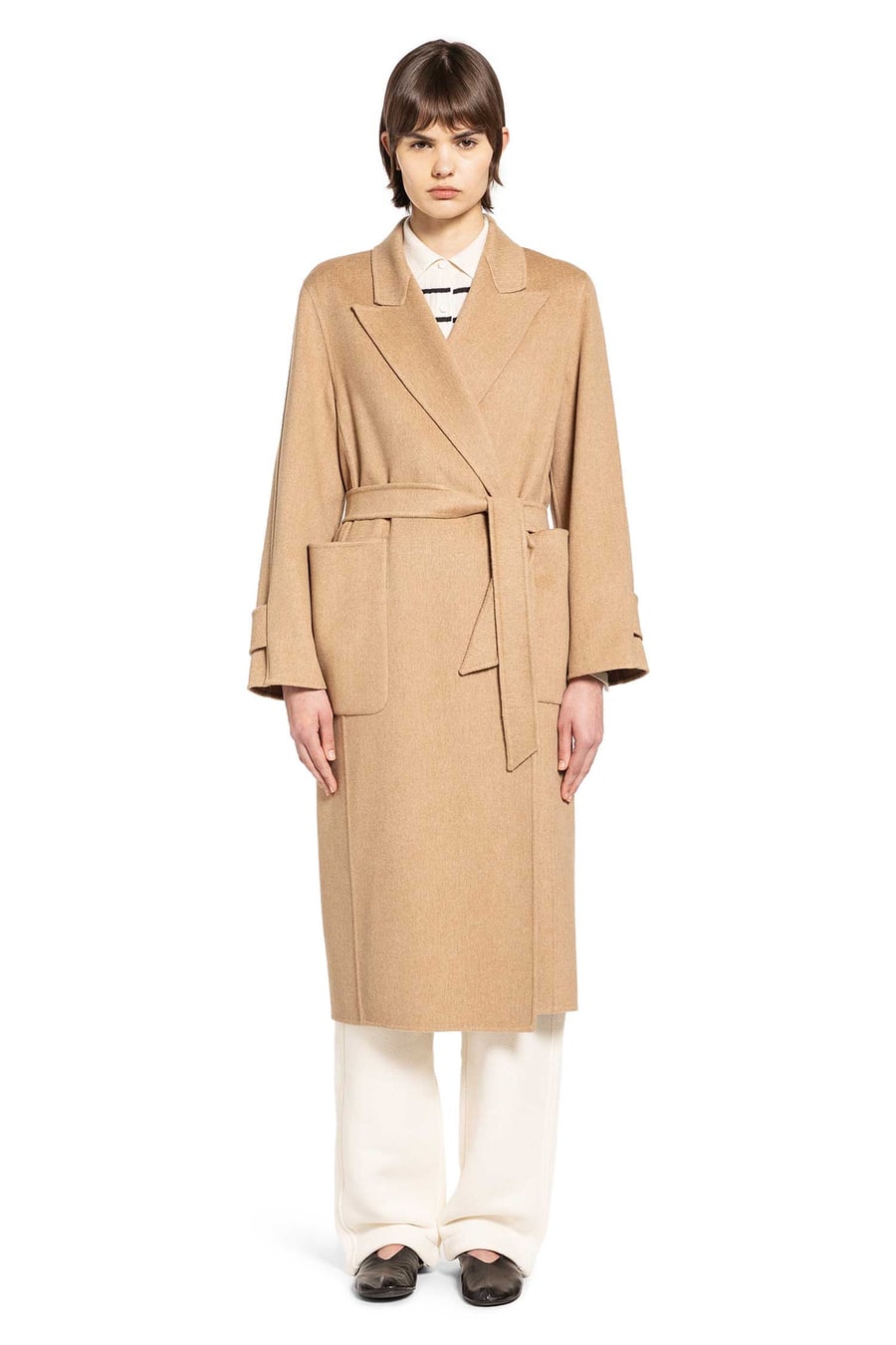 Max Mara Camel Long Robe Coat, view 2