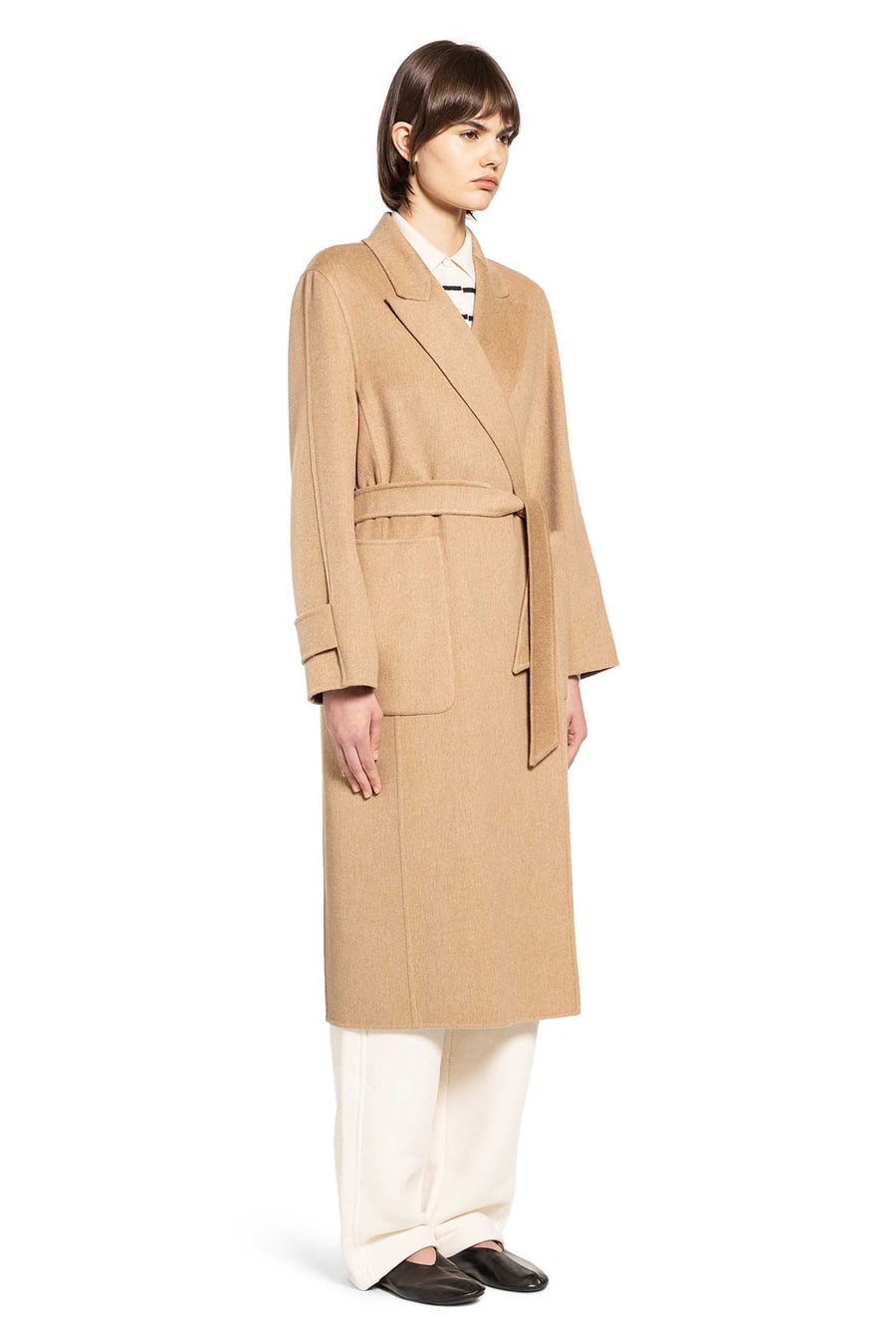 Max Mara Camel Long Robe Coat, view 3