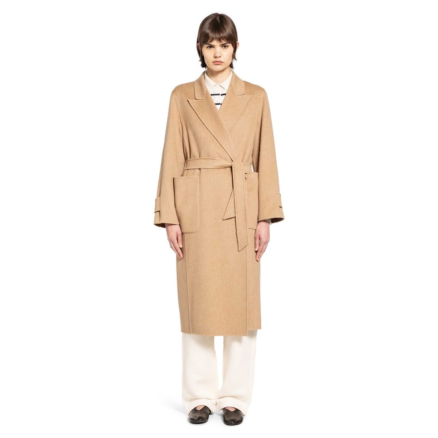 Max Mara Camel Long Robe Coat, view 5