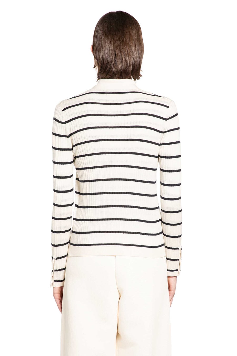 Max Mara Striped Silk Cashmere Cardigan, view 3