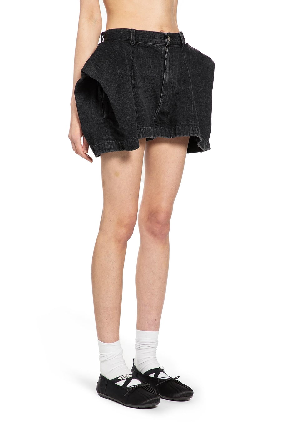 SACAI Denim Shorts, view 3