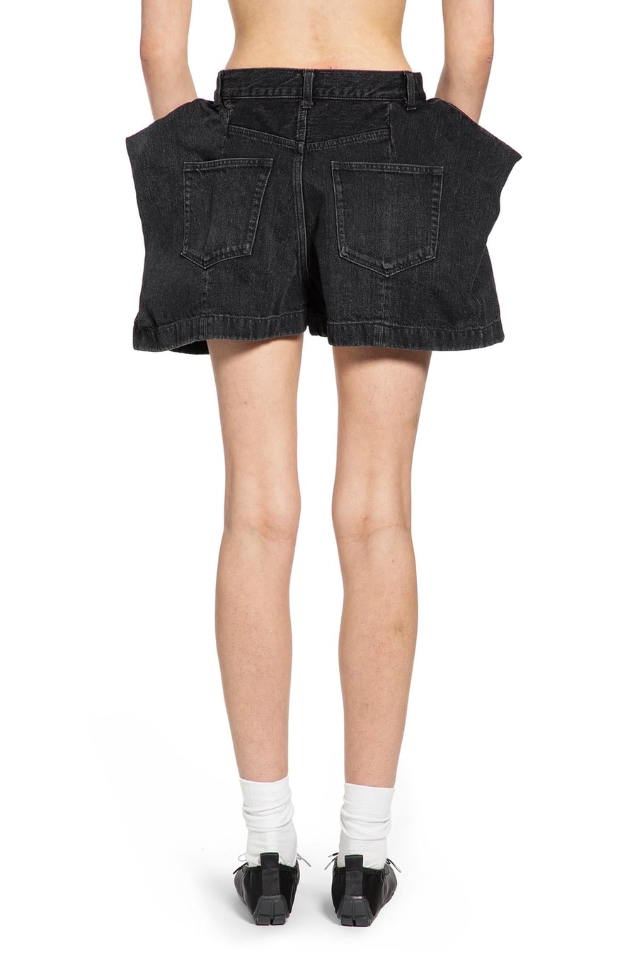 SACAI Denim Shorts, view 4