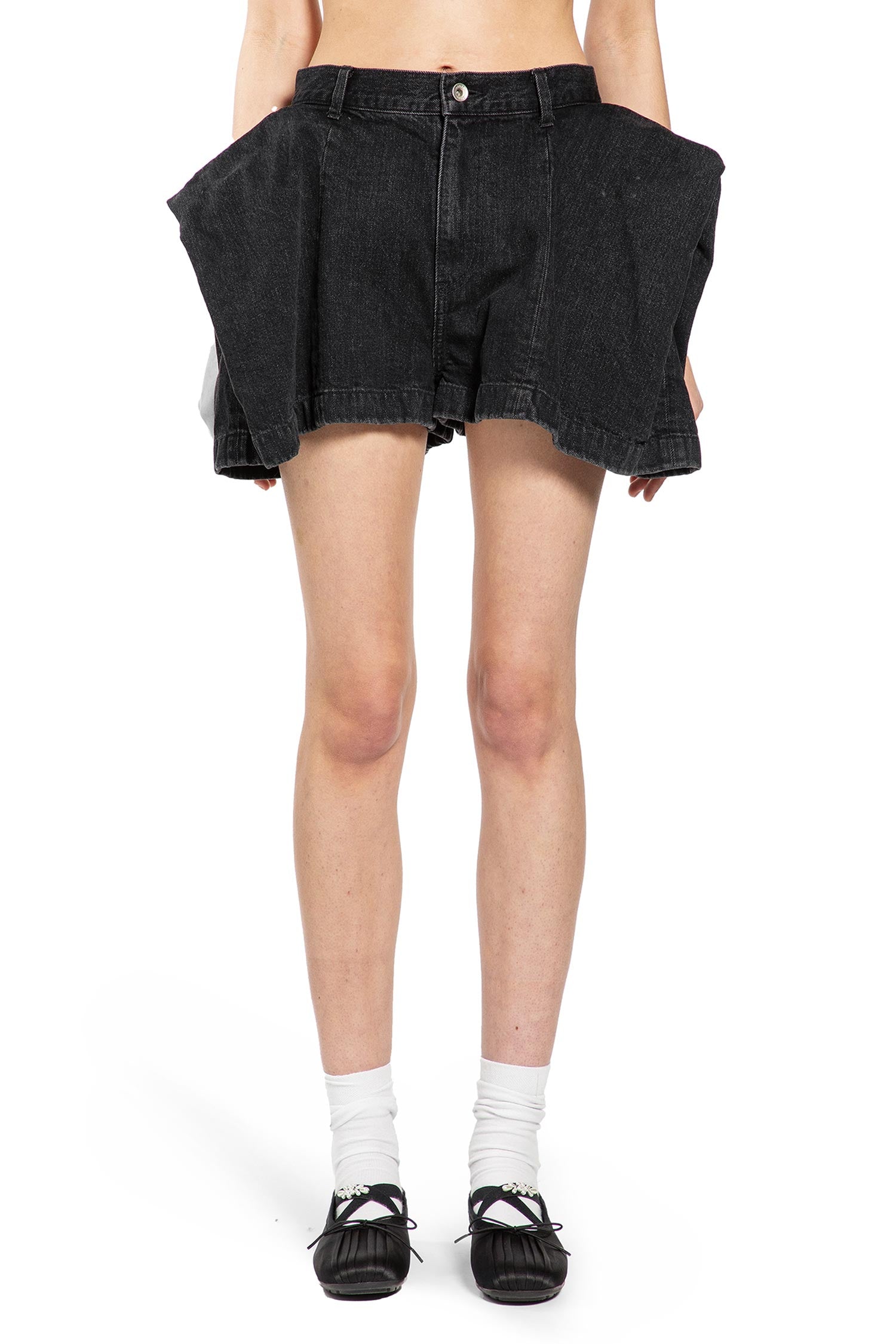 SACAI Denim Shorts, view 2