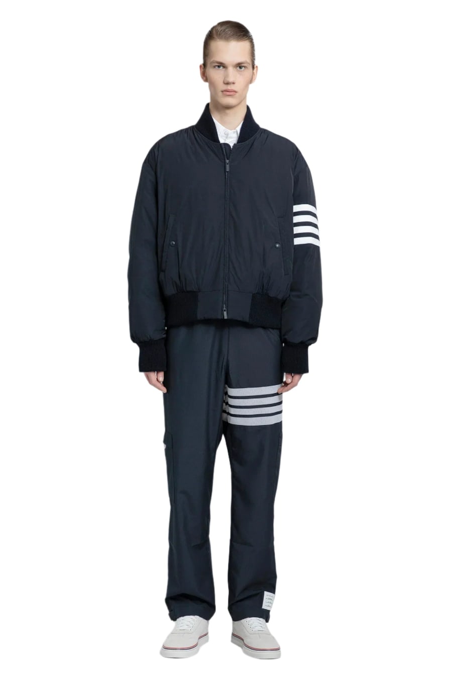 Thom Browne 4-Bar Down Filled Blouson Jacket, view 4