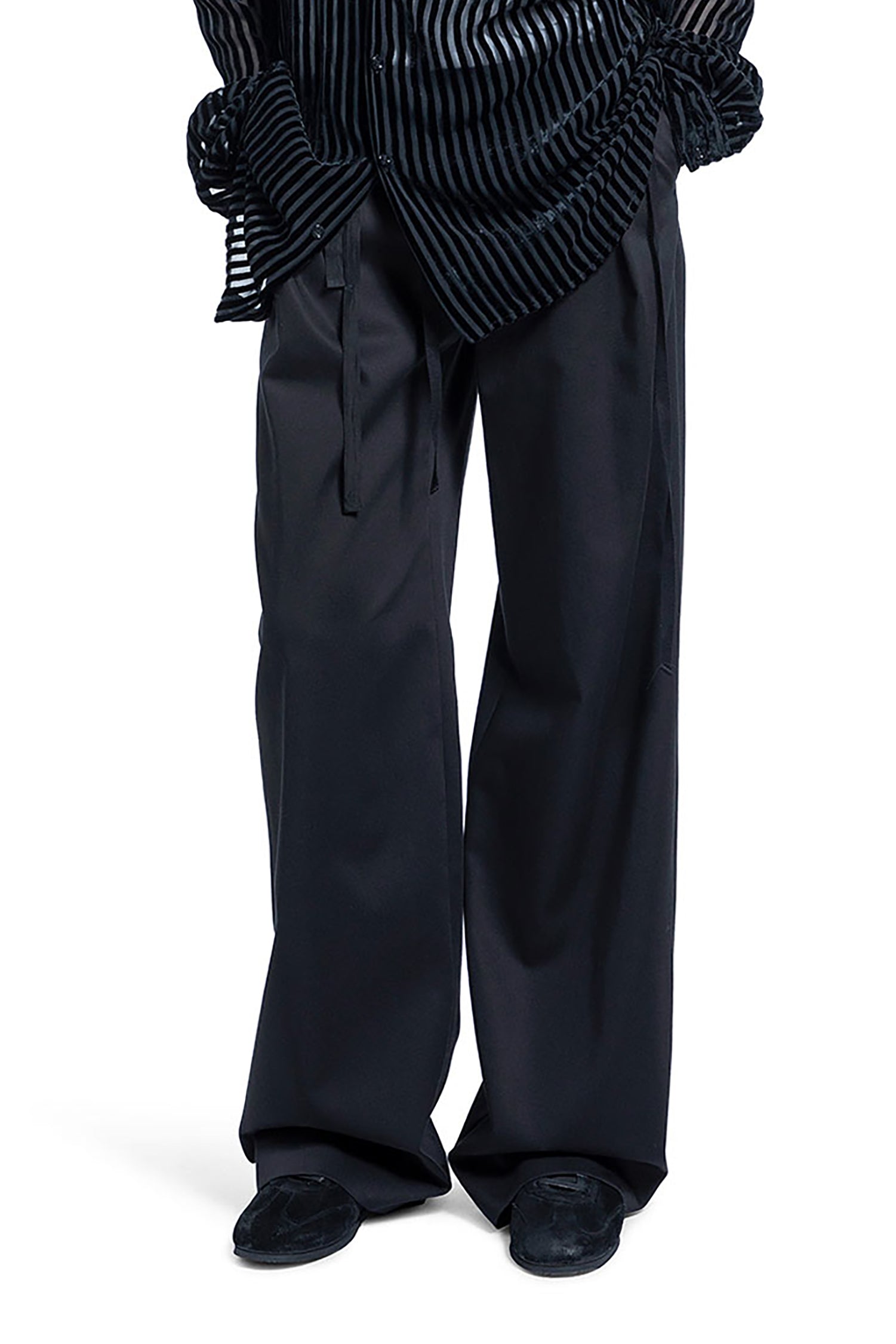 Ann Demeulemeester Nouk Wide Leg Pleated Trousers
