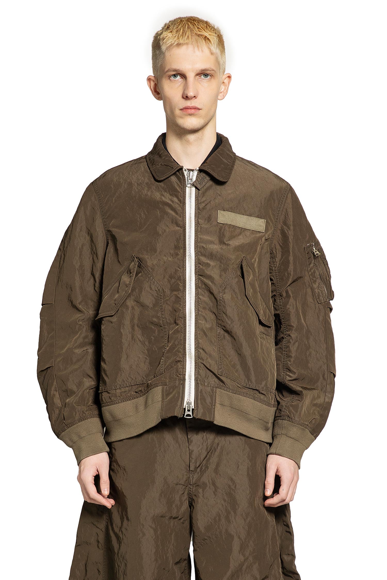 SACAI Treated Nylon Twill Blouson, view 2