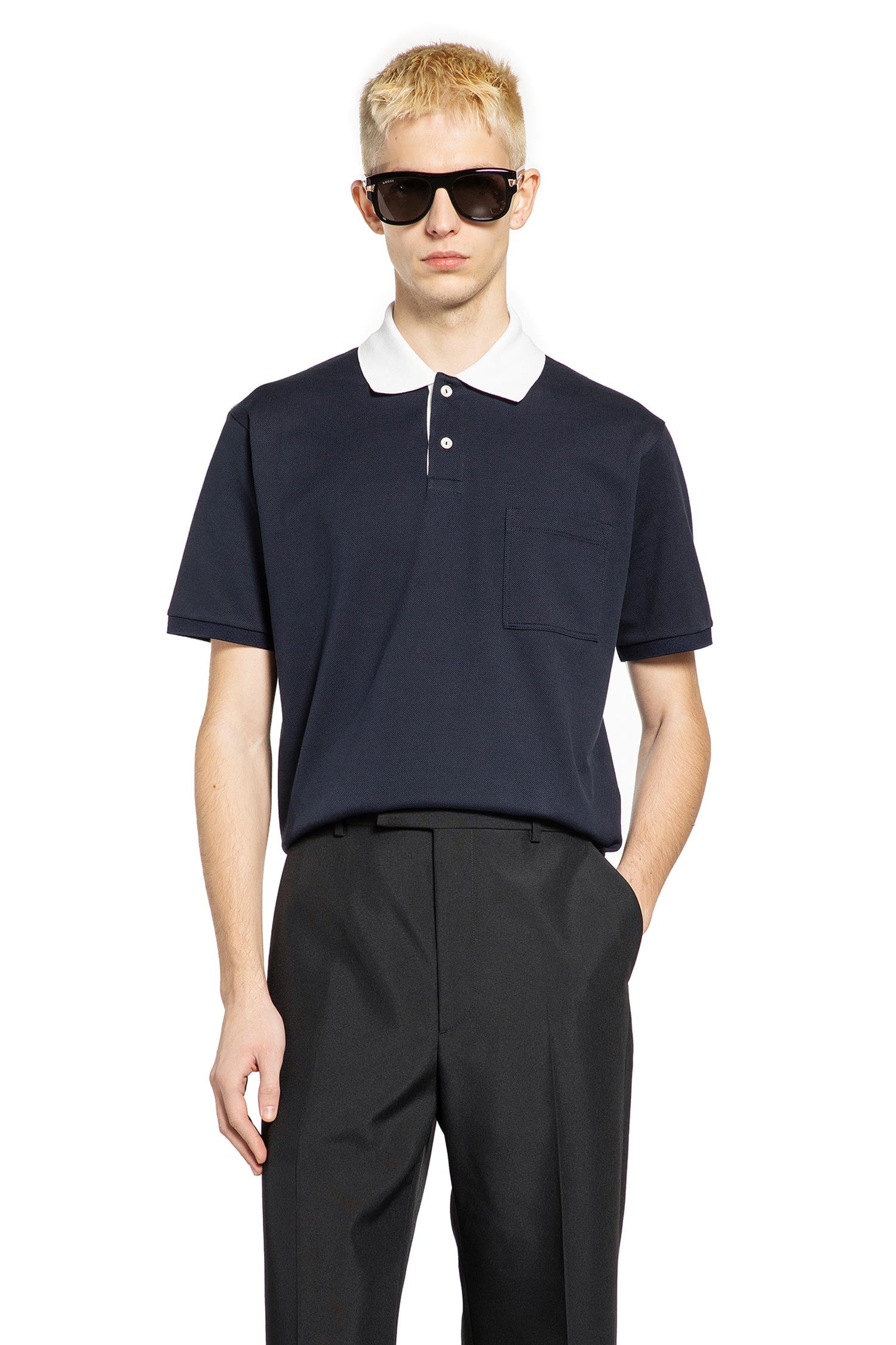 Gucci Stretch Cotton Piqué Polo Shirt