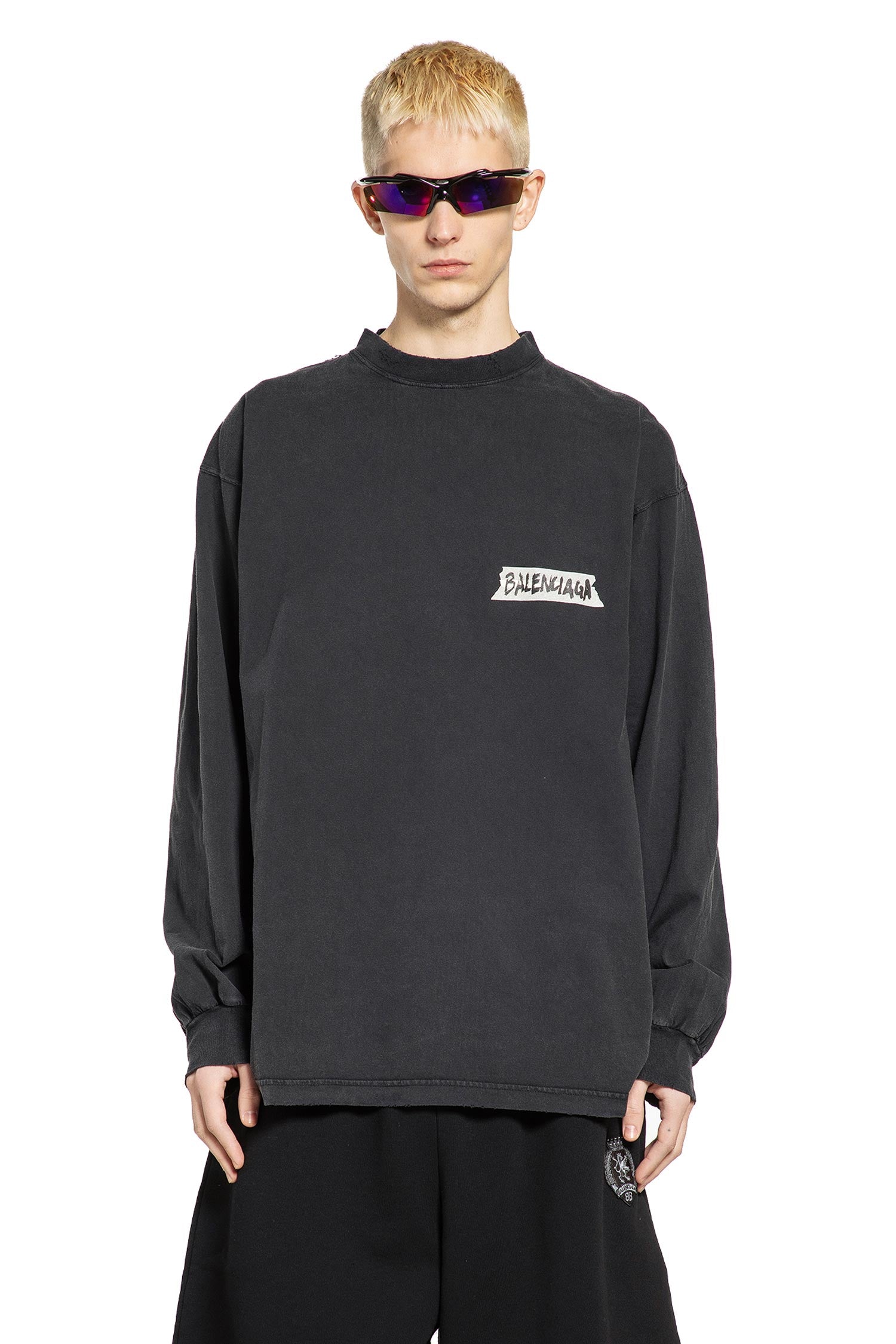 Balenciaga Masking Tape Long Sleeve T-Shirt