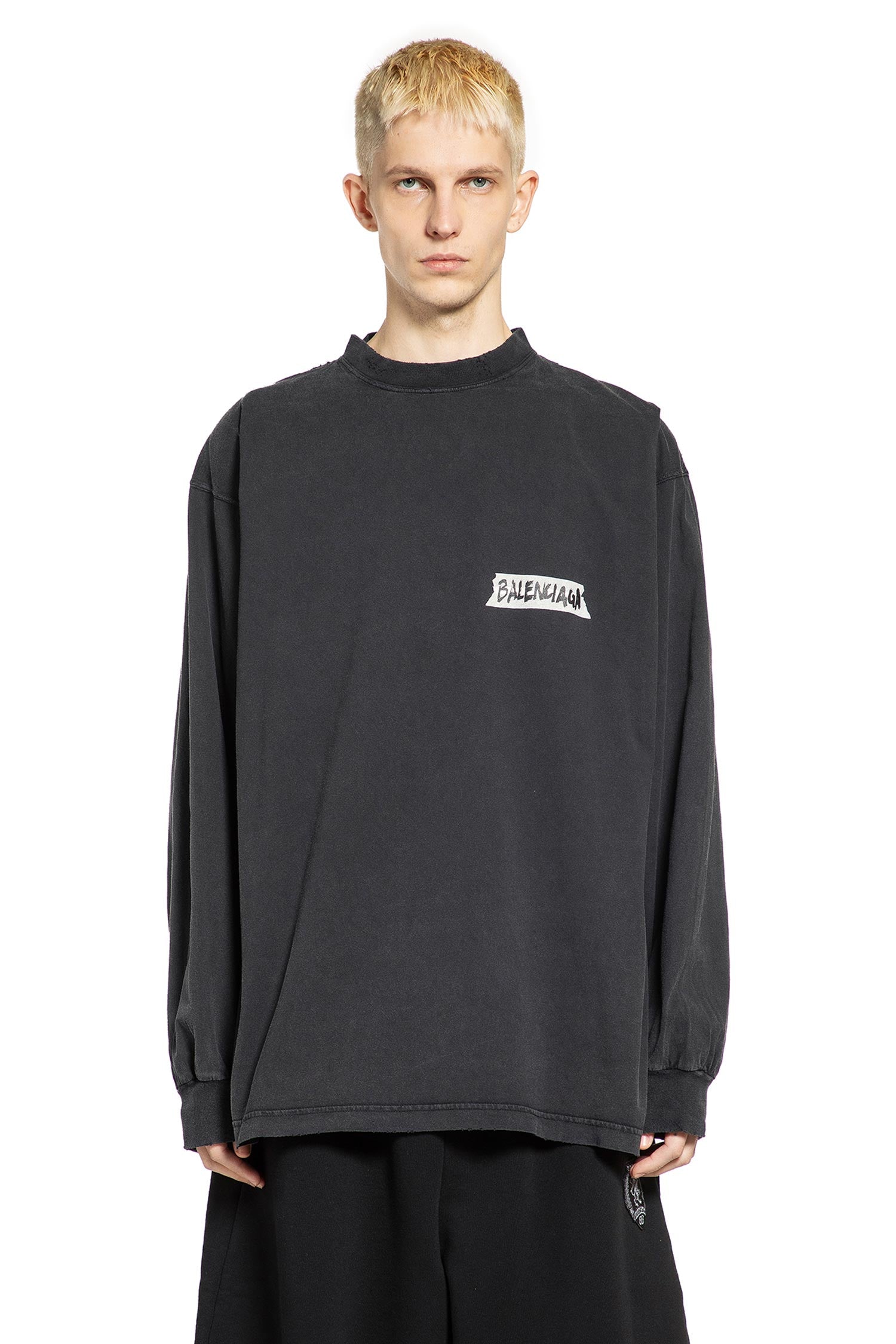 Balenciaga Masking Tape Long Sleeve T-Shirt, view 2