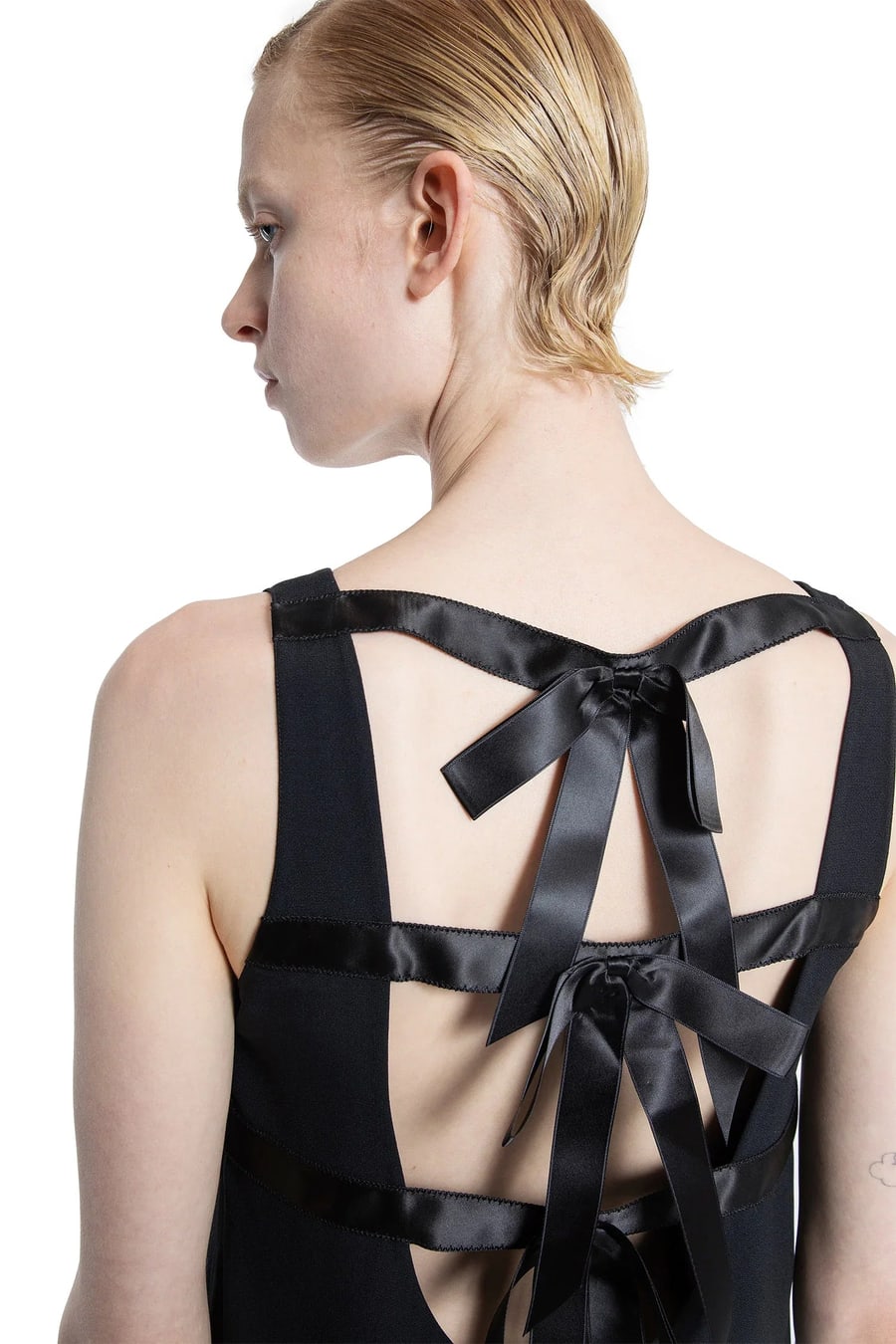 Prada Sablé Slip Dress, view 4