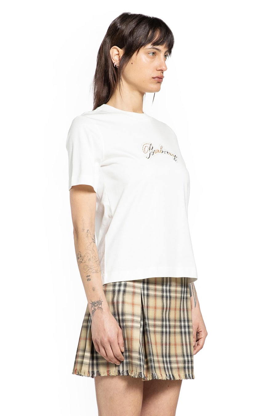 Burberry Cursive Logo Cotton T-Shirt, view 3