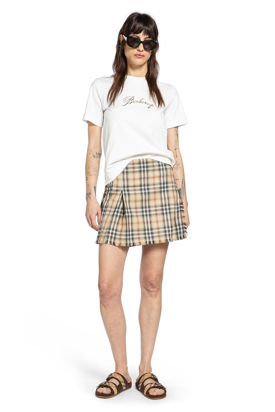 Burberry Cursive Logo Cotton T-Shirt, view 5