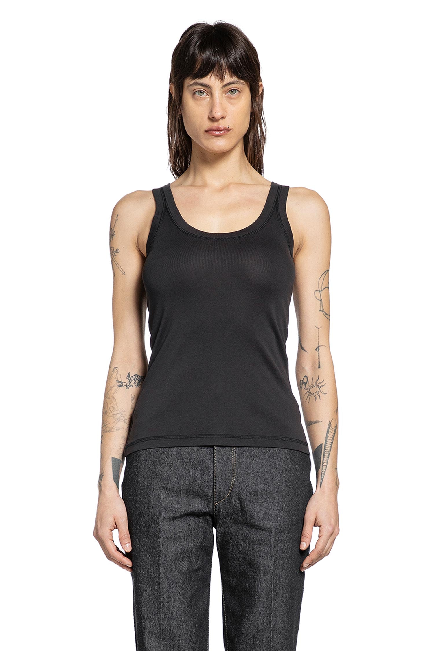 Lemaire Rib Tank Top In Jersey